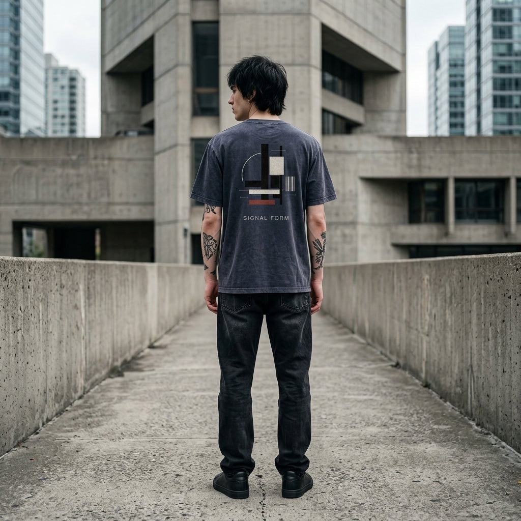 SIGNAL FORM Washed Vintage Graphic Tee