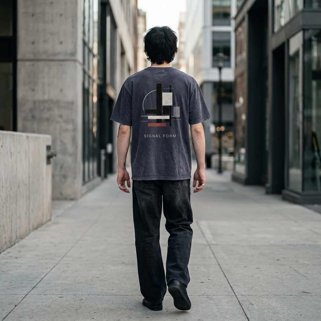 SIGNAL FORM Washed Vintage Graphic Tee