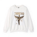 Zorvo Angel Graphic Sweatshirt — Vintage Gold Winged Figure Crewneck