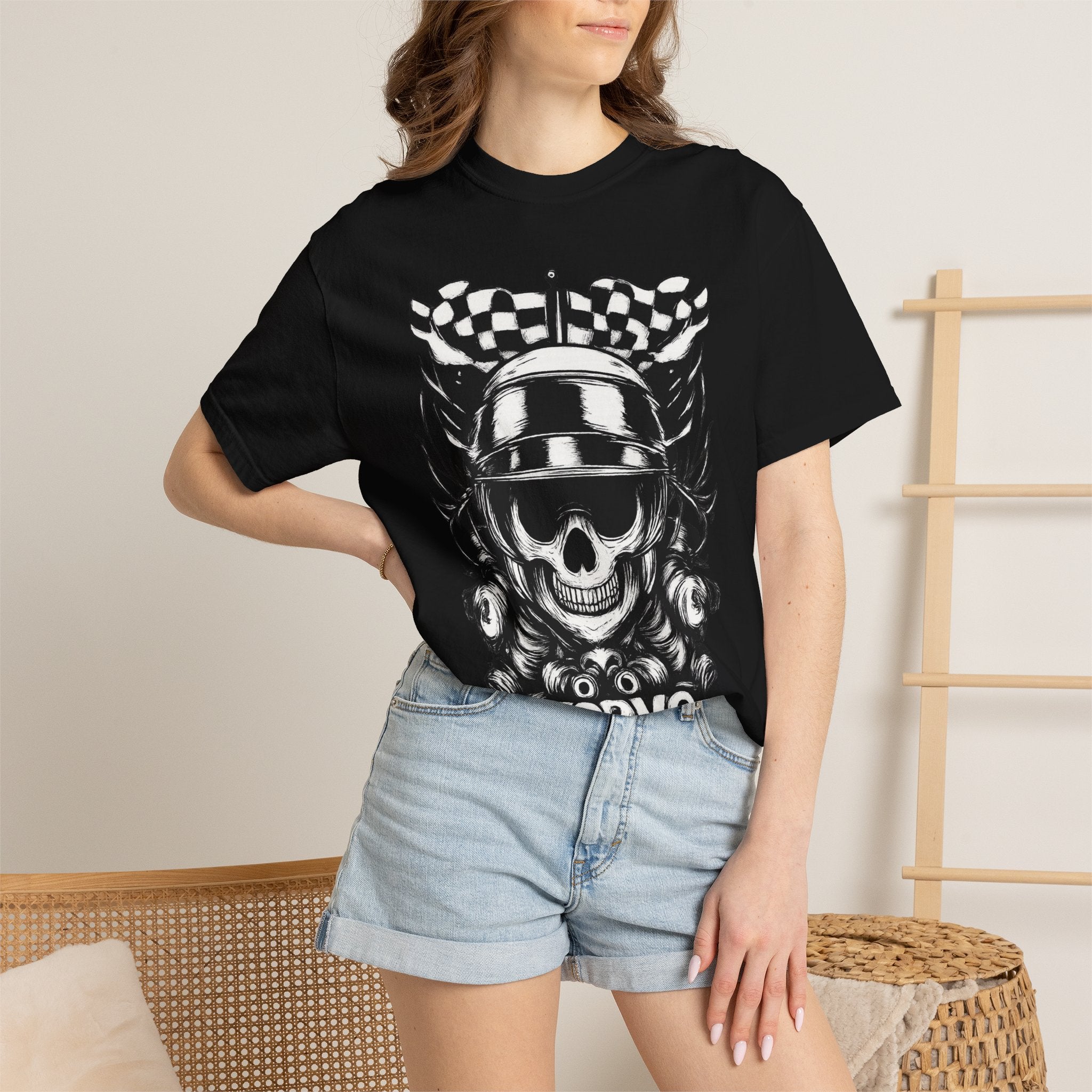 Zorvo Streetwear Tee — Racer Skull Graphic