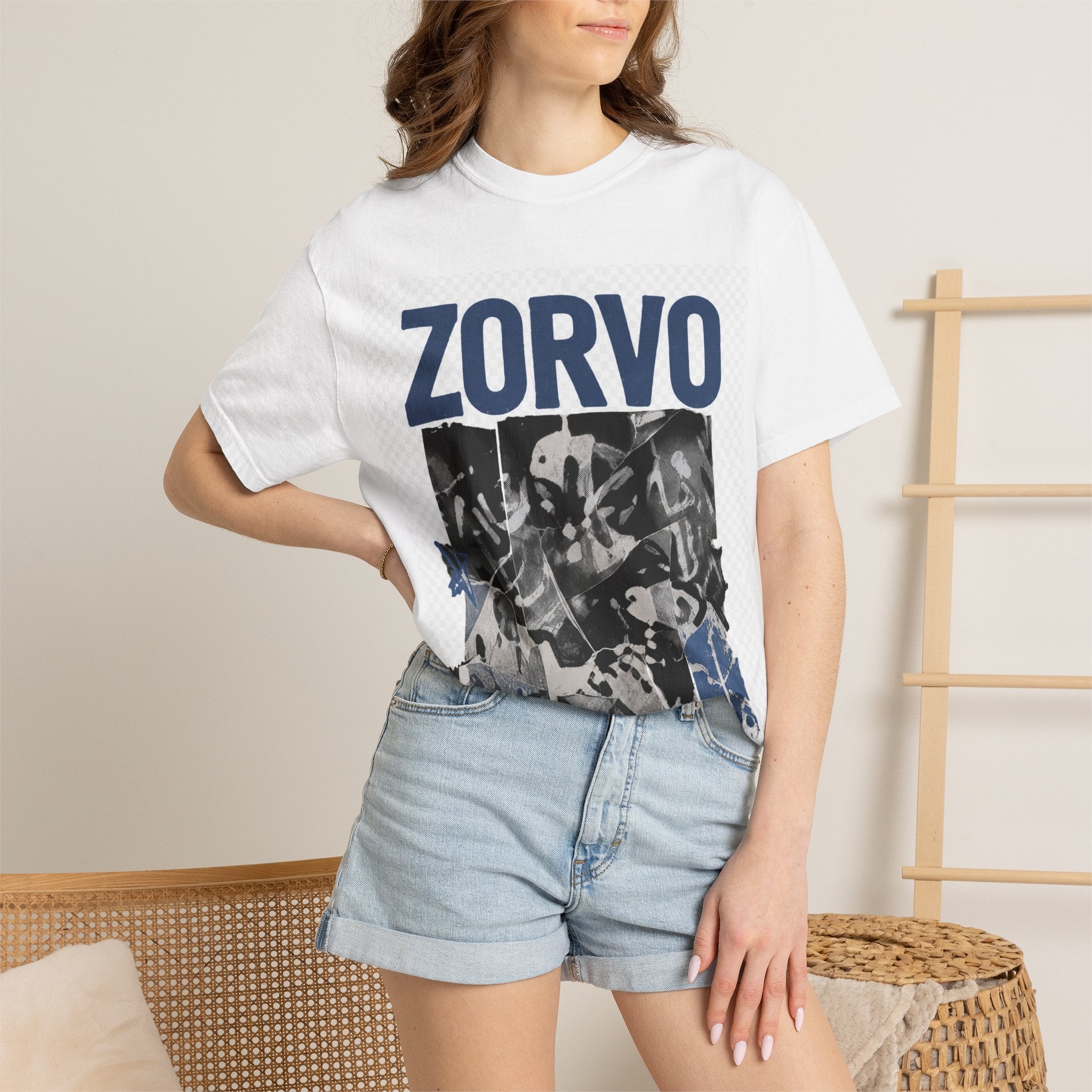 Zorvo Streetwear Tee — Collage Portrait Graphic