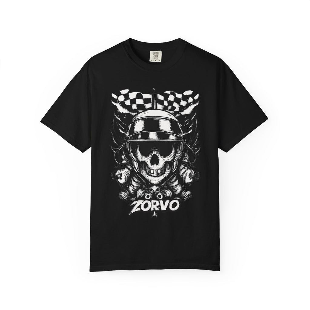 Zorvo Streetwear Tee — Racer Skull Graphic