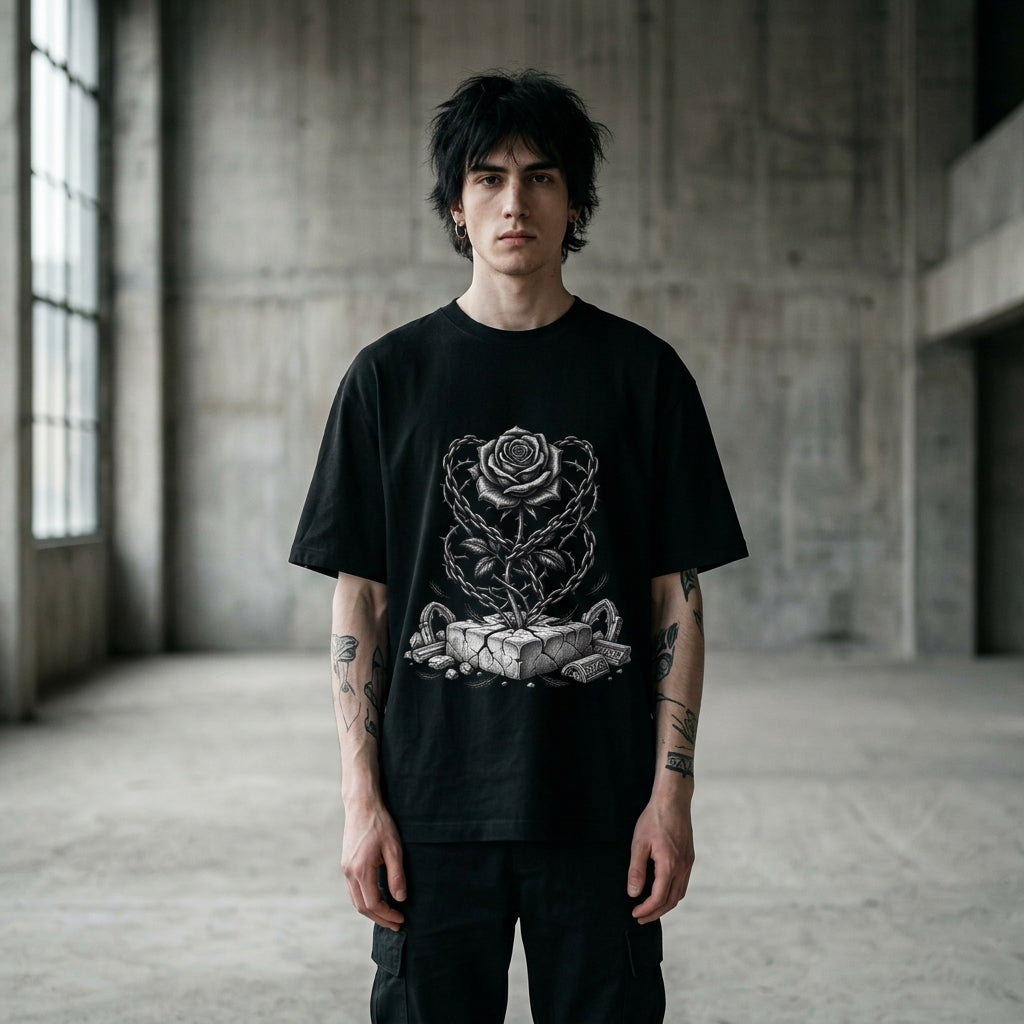 BOUND ROSE Oversized Heavyweight Tee