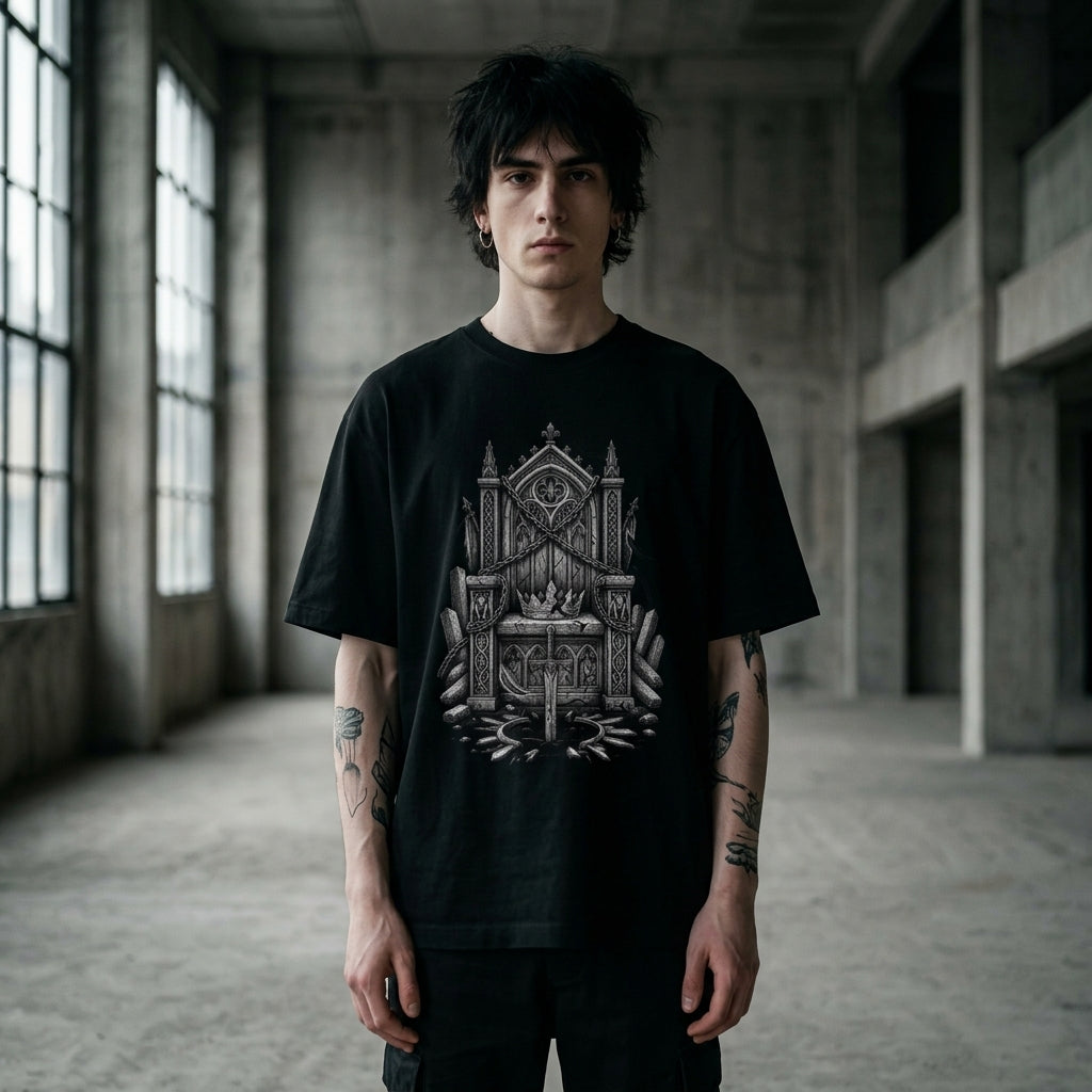 THRONE OF RUIN Oversized Heavyweight Tee