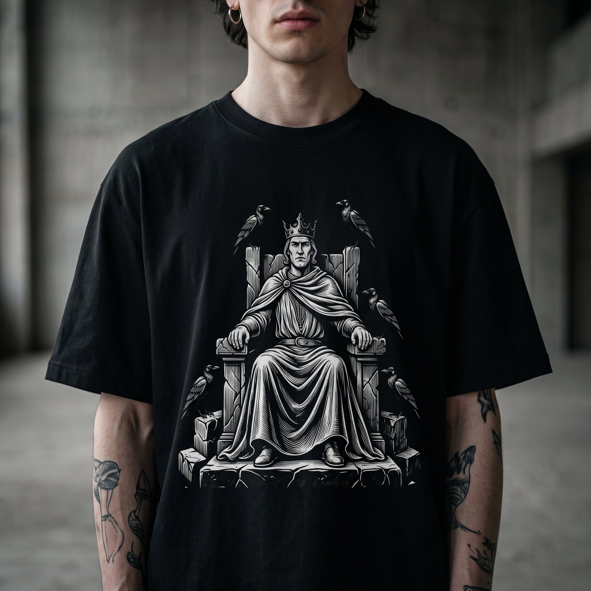 RAVEN KING Oversized Heavyweight Tee
