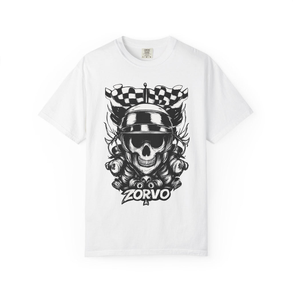 Zorvo Streetwear Tee — Racer Skull Graphic