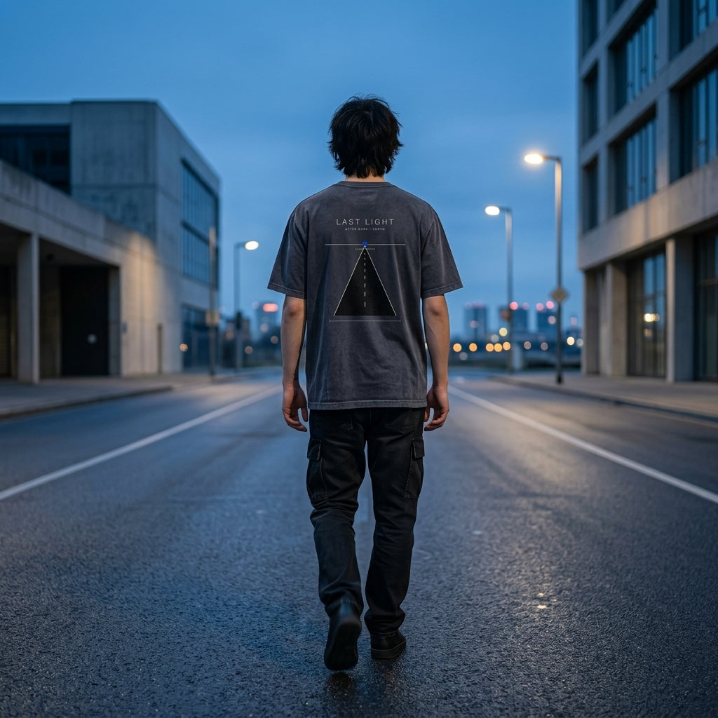 LAST LIGHT Washed Vintage Graphic Tee