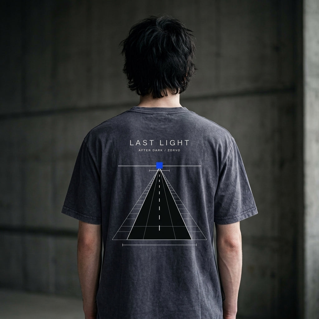 LAST LIGHT Washed Vintage Graphic Tee