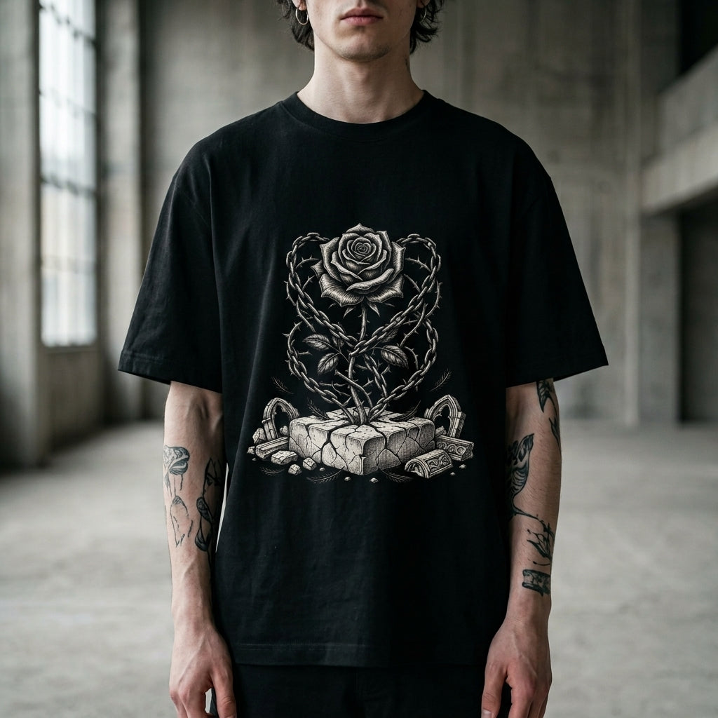 BOUND ROSE Oversized Heavyweight Tee