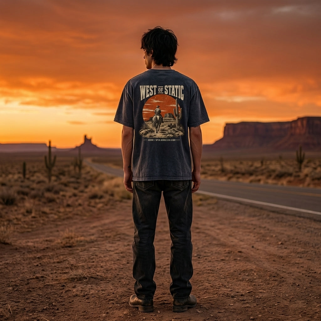 WEST OF STATIC Vintage Western Graphic Tee