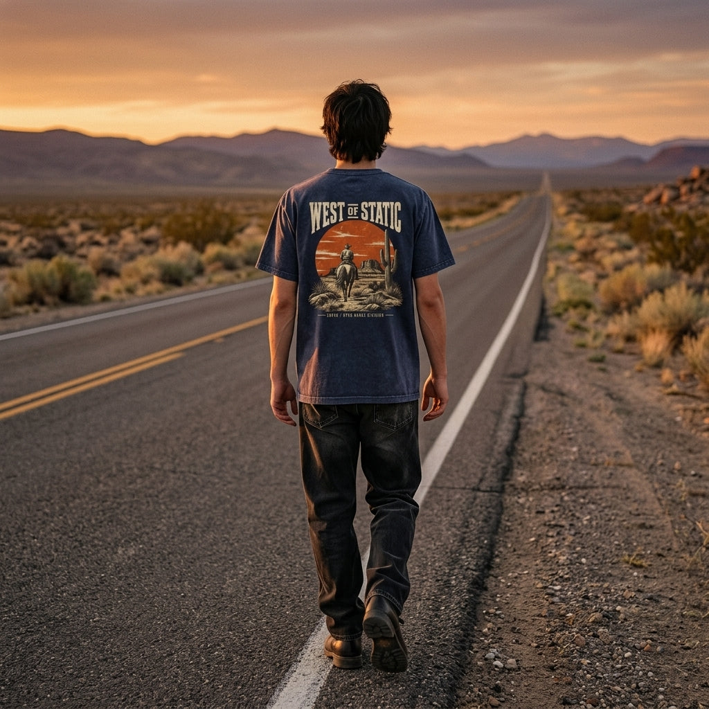 WEST OF STATIC Vintage Western Graphic Tee
