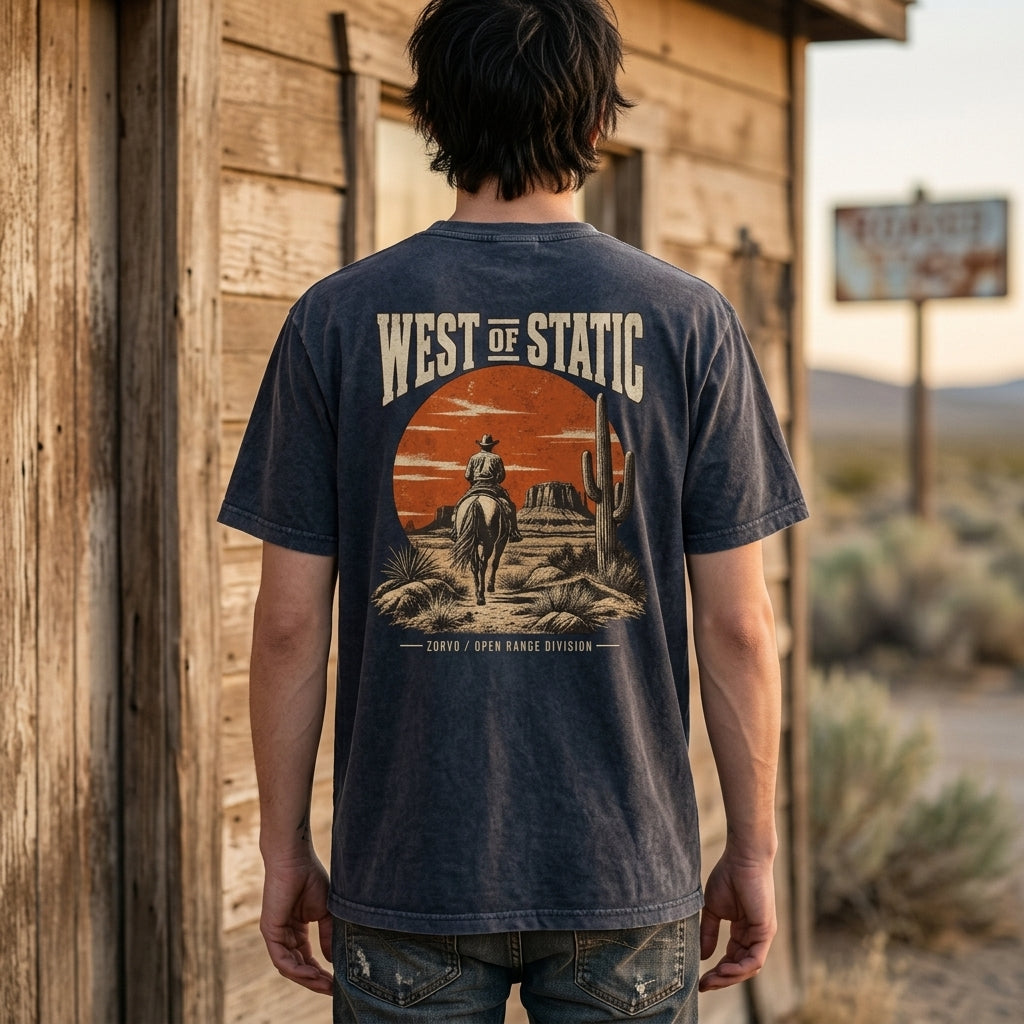WEST OF STATIC Vintage Western Graphic Tee