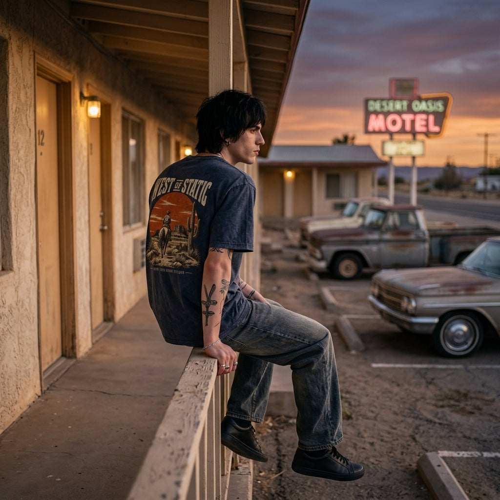 WEST OF STATIC Vintage Western Graphic Tee