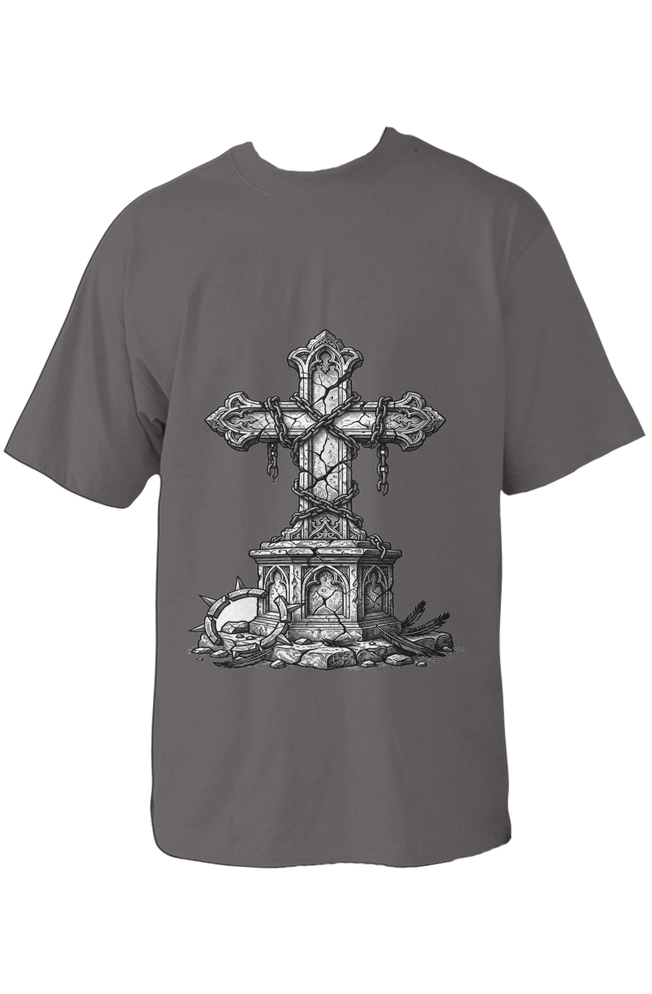 BROKEN CROSS Oversized Heavyweight Tee
