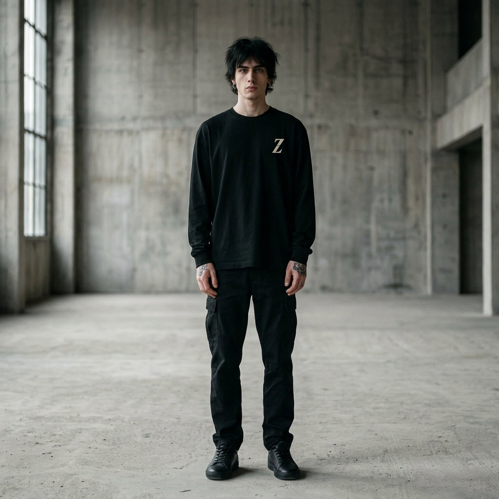 ZORVO VERTICAL SLICE Heavyweight Long Sleeve Tee