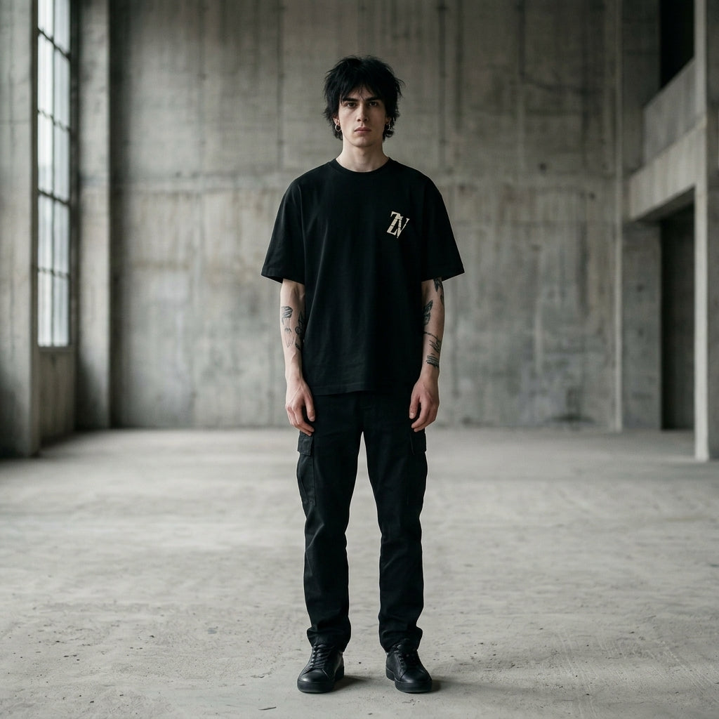 ZORVO SLANTED ZV Oversized Heavyweight Tee