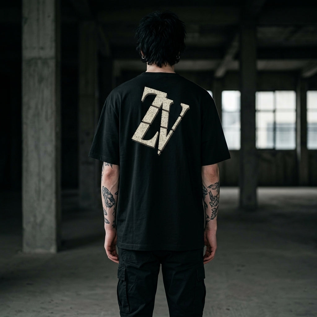 ZORVO SLANTED ZV Oversized Heavyweight Tee