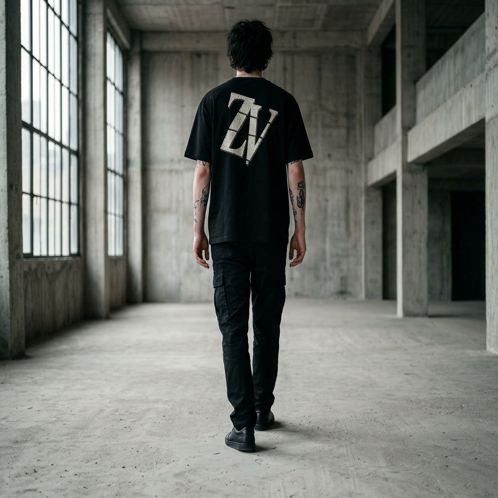 ZORVO SLANTED ZV Oversized Heavyweight Tee